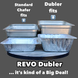REVO HALF Size Pan Set |  Stainless Steel 2.5" deep | Two 1/2 Size food pans From REVO COOLERS, LLC