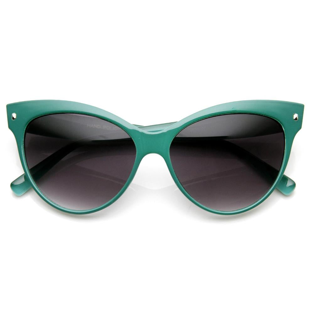 High Pointed Tip Inset Frame Oversize Cat Eye Sunglasses 8462 from zeroUV