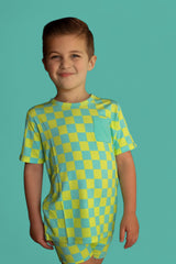 BE BOLD CHECKERS DREAM POCKET TEE from DREAM BIG LITTLE CO