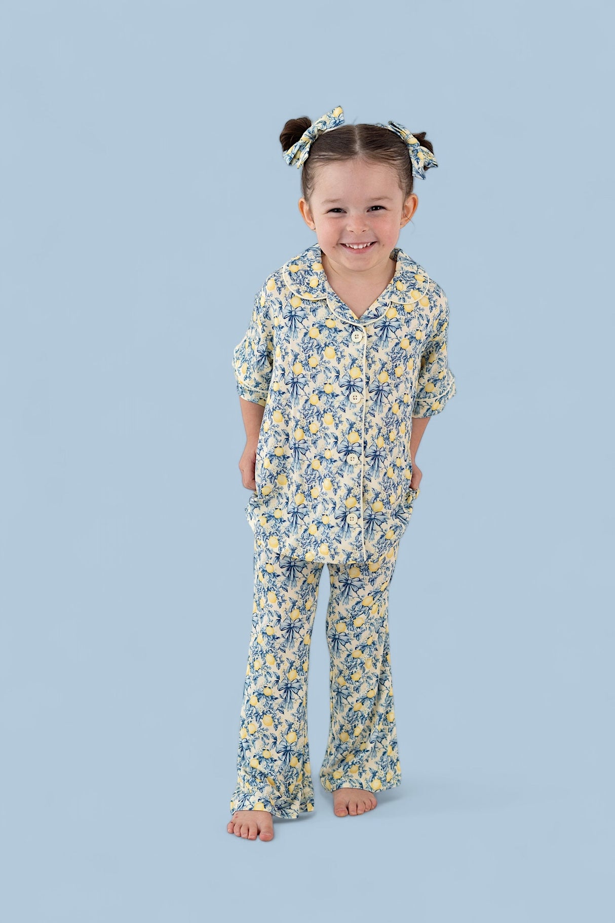 VINTAGE CITRUS TOILE DREAM GIRL'S FLARE SET from DREAM BIG LITTLE CO