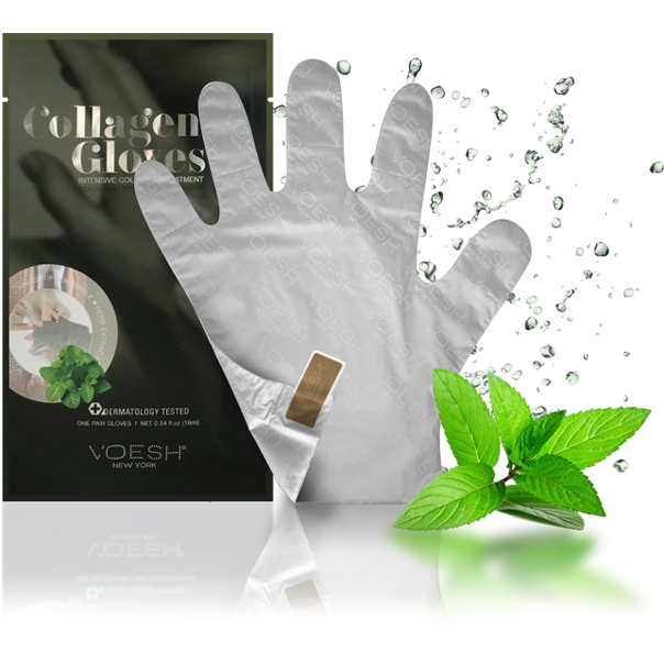 Voesh Collagen Gloves - Peppermint from Queen Nails & Beauty Supplies