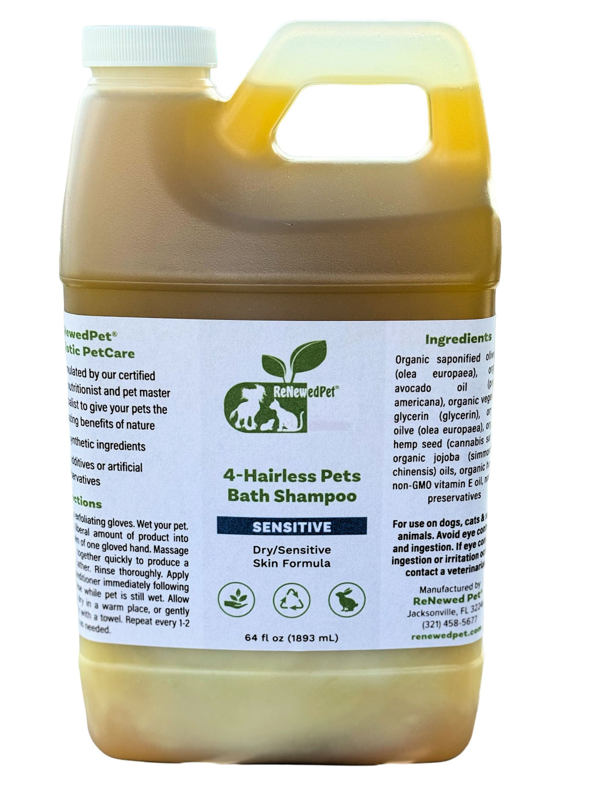 4-HAIRLESS PETS SENSITIVE SHAMPOO from ReNewedPet
