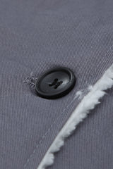 Casual Denim Coat with Plush Lining from MsDressly