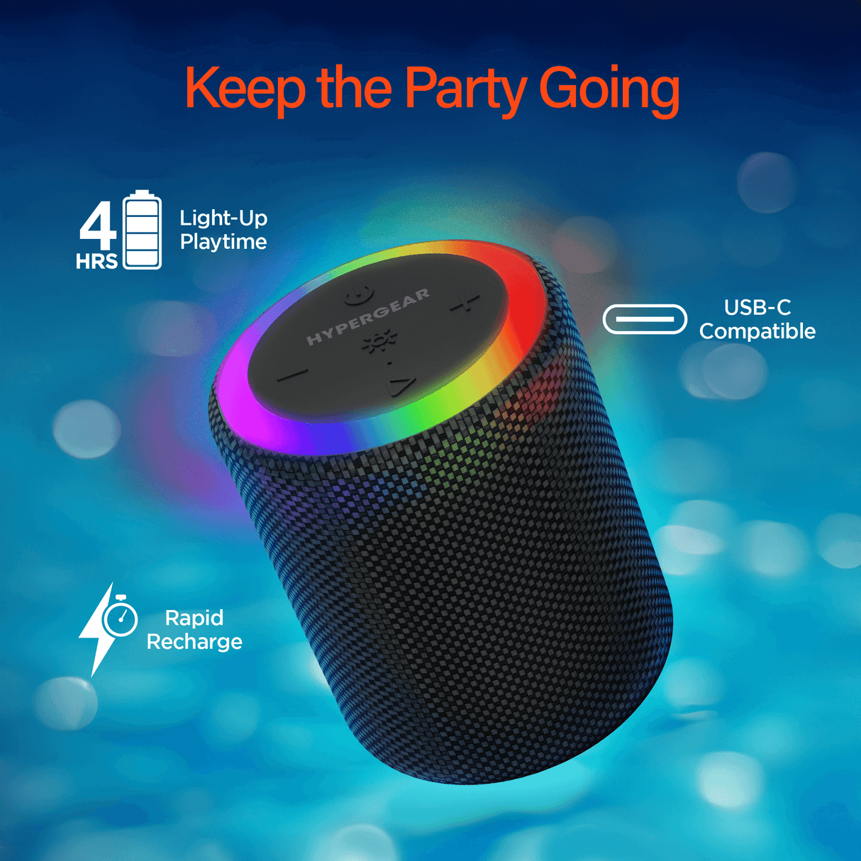 HyperGear Halo Wireless LED Speaker from Jupiter Gear Home