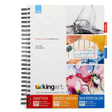 Sketch, Mixed Media & Watercolor Paper 3-in-1 9x12 60 Sheets from KINGART