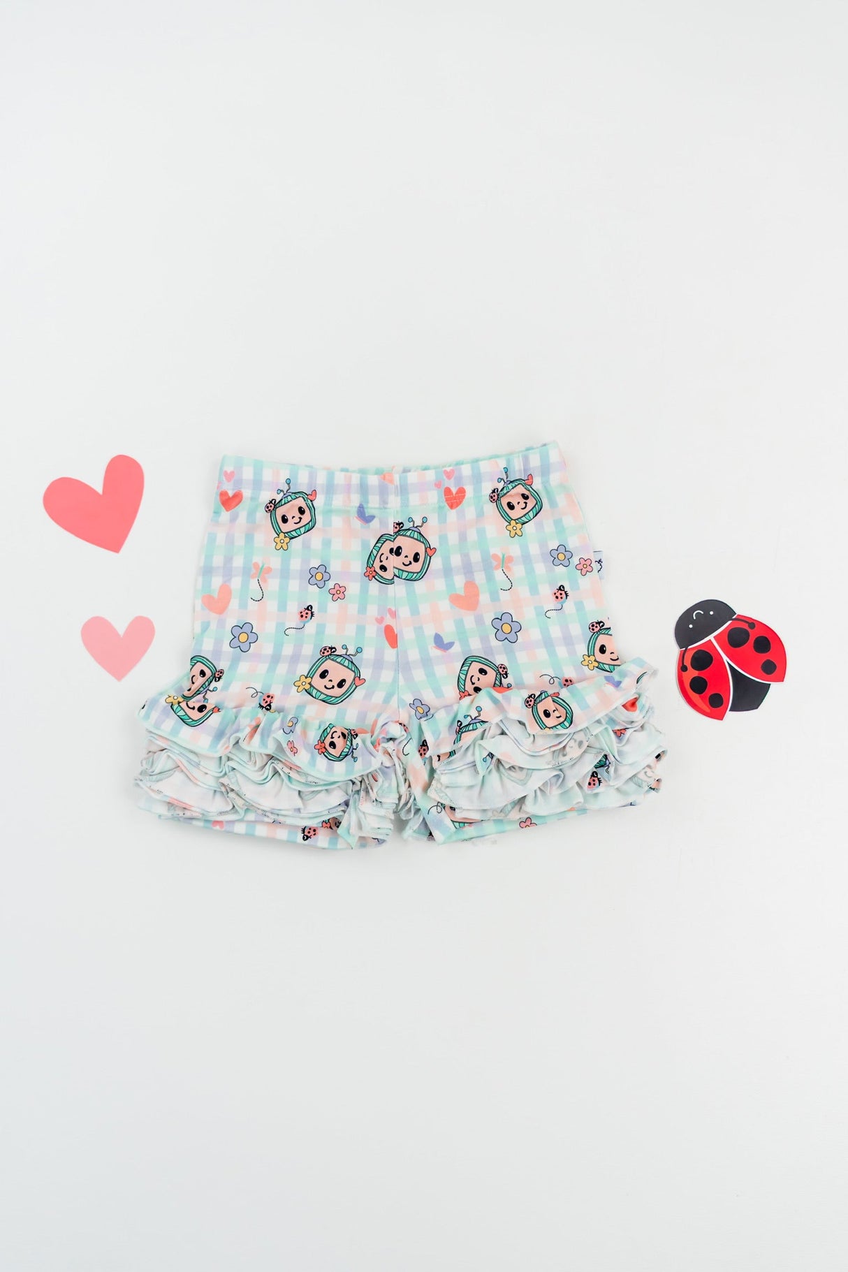 Dream Big Little Co x CoComelon SPRINGTIME MELON DREAM RUFFLE SHORTS from DREAM BIG LITTLE CO