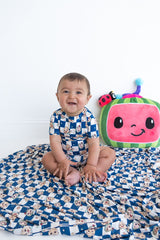 Dream Big Little Co x CoComelon JJ STARRY NIGHT CHECKERS DREAM SHORT SET from DREAM BIG LITTLE CO