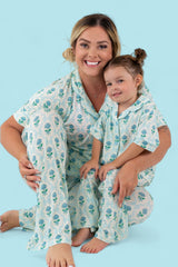 BLUE RIBBON BLOOMS WOMEN’S RELAXED FLARE DREAM SET from DREAM BIG LITTLE CO