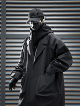 J36 Black Urban Trench Coat with Hoodie from Niepce Inc