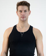 Encased Cross Pendant Necklace From Steel Time
