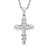 Encased Cross Pendant Necklace From Steel Time