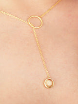 Pebble Drop Lariat Necklace from Ash & Rose