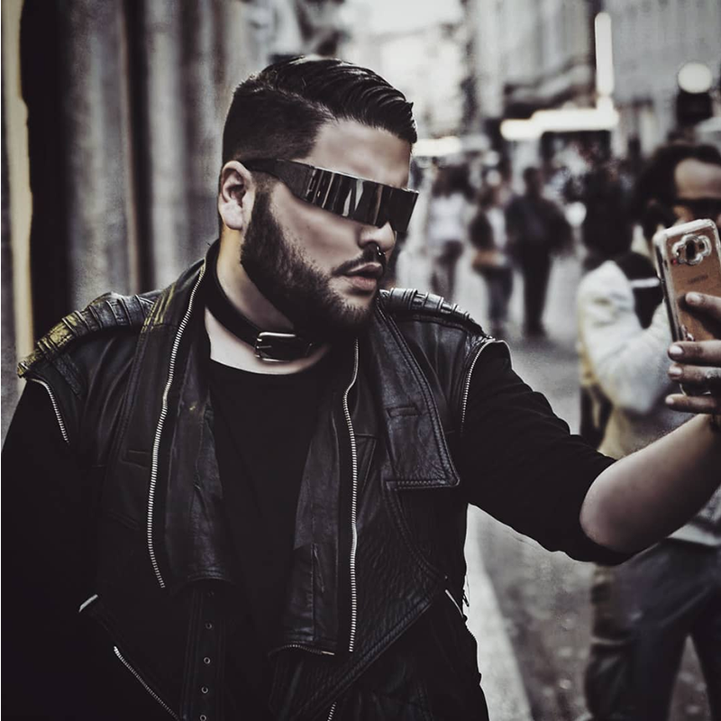 Futuristic Retro Mirror Wrap Around Shield Sunglasses 8762 from zeroUV
