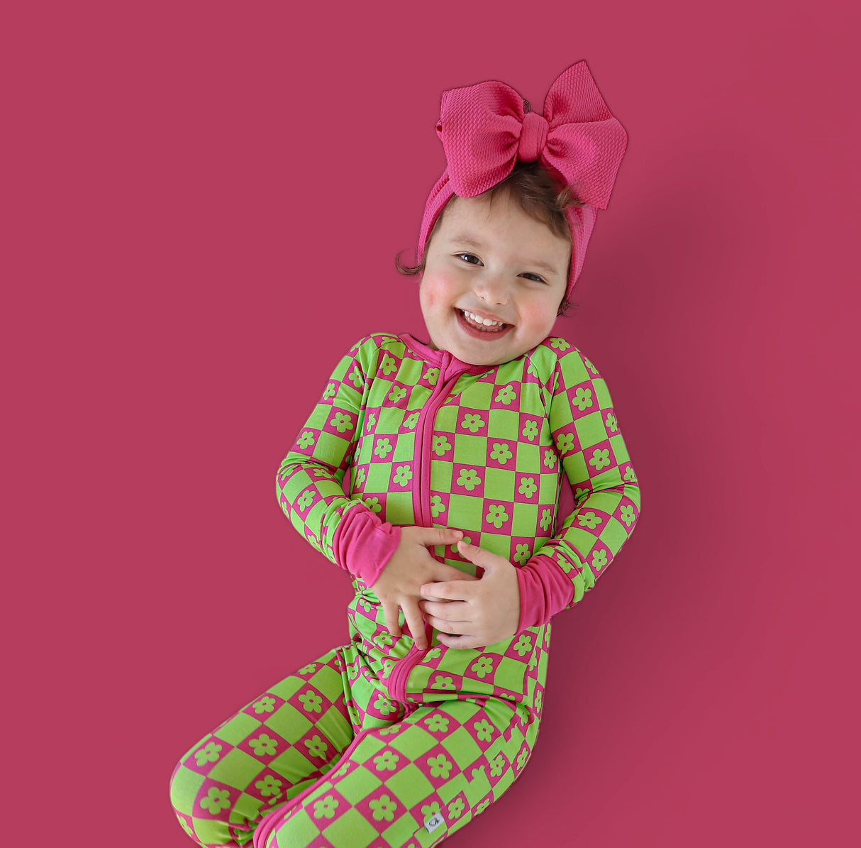 WILD DAISY CHECKERS DREAM ROMPER from DREAM BIG LITTLE CO