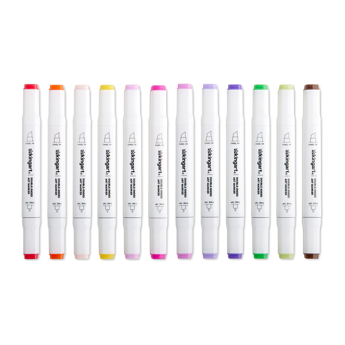 Double-Ended Alcohol Markers 12 Floral Colors from KINGART