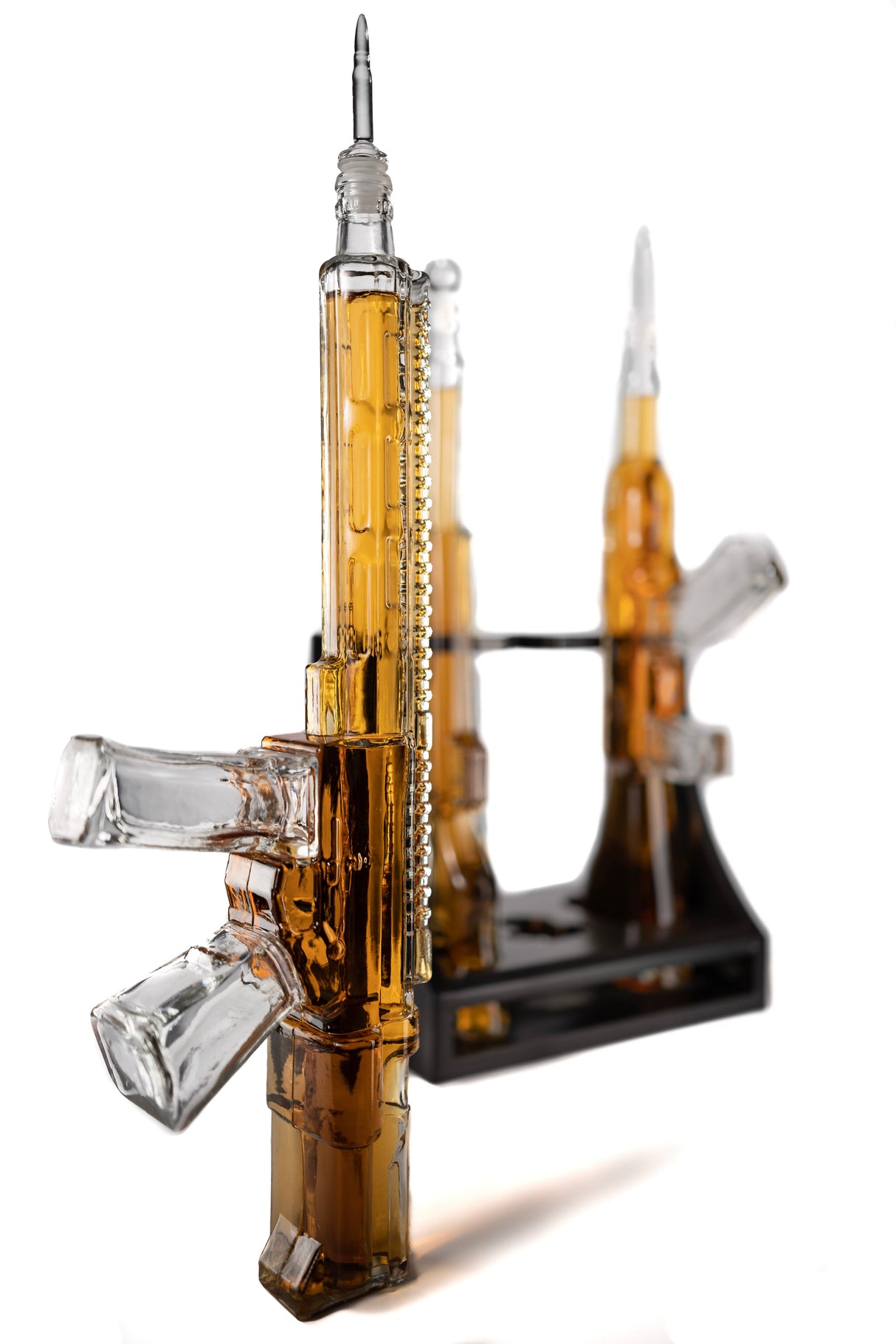 3 Gun Whiskey Decanters Set AR15, AK47, & Rifle Gun Decanter Set 1000ml by The Wine Savant - Veteran Gifts, Home Bar, Gun Lover Gifts, Tik Tok Gun Decanter, Military Gifts from The Wine Savant