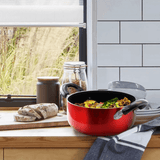 Better Chef 3-Quart Metallic Red Aluminum Dutch Oven with Glass Lid from Jupiter Gear Home