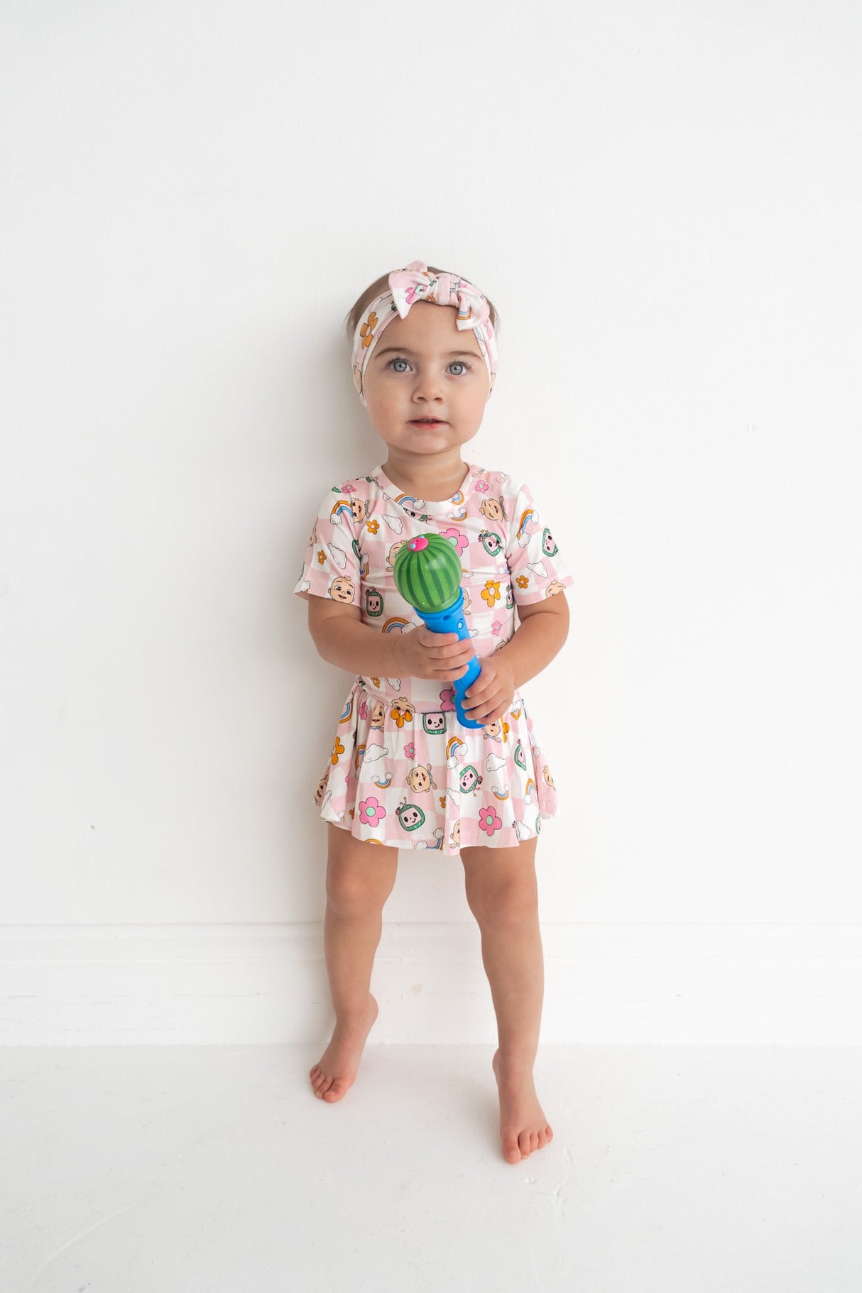 Dream Big Little Co x CoComelon JJ RAINBOW CHECKERS DREAM BOW from DREAM BIG LITTLE CO