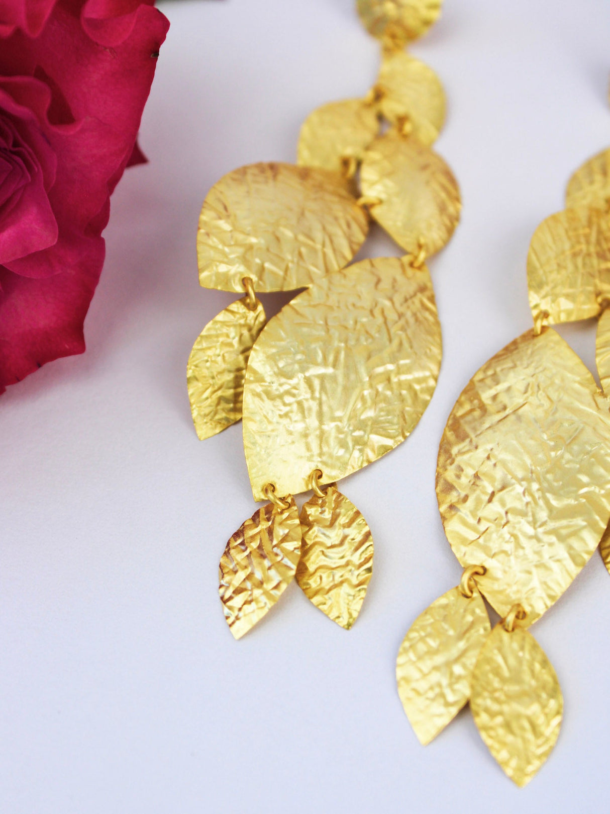 Cascading Leaf Statement Earrings from Ash & Rose