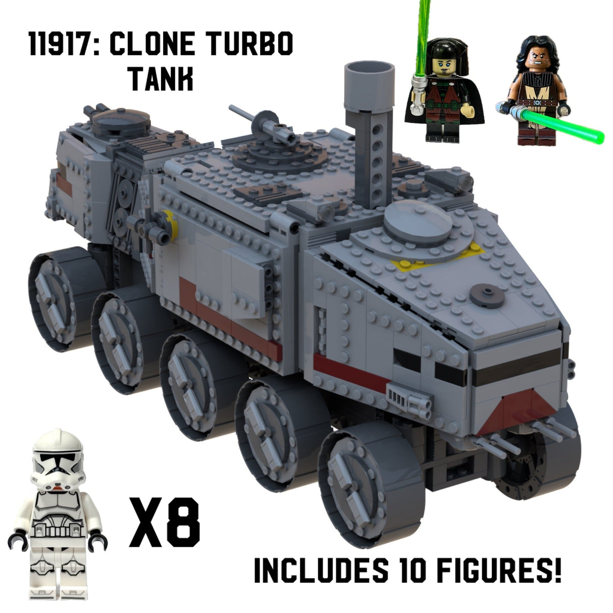 11917: CLONE TURBO TANK from REPUBLICBRICKS