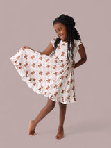 COZY BEAR DREAM RUFFLE DRESS from DREAM BIG LITTLE CO