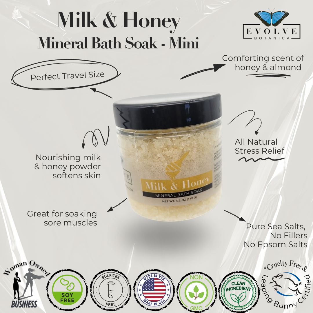Mineral Soak - Milk & Honey (Bath Salt) Mini from Evolve Botanica