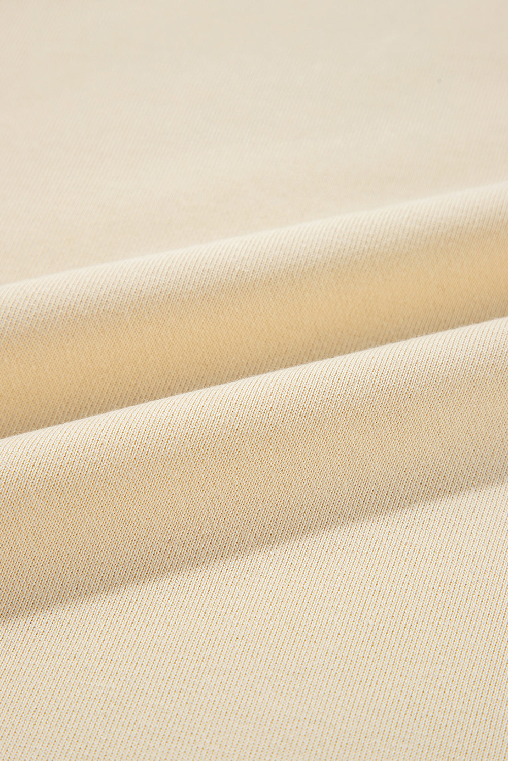 Beige Buttoned Sleeve Dropped Shoulder Sweatshirt from MsDressly