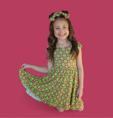WILD DAISY CHECKERS DREAM RUFFLE DRESS from DREAM BIG LITTLE CO