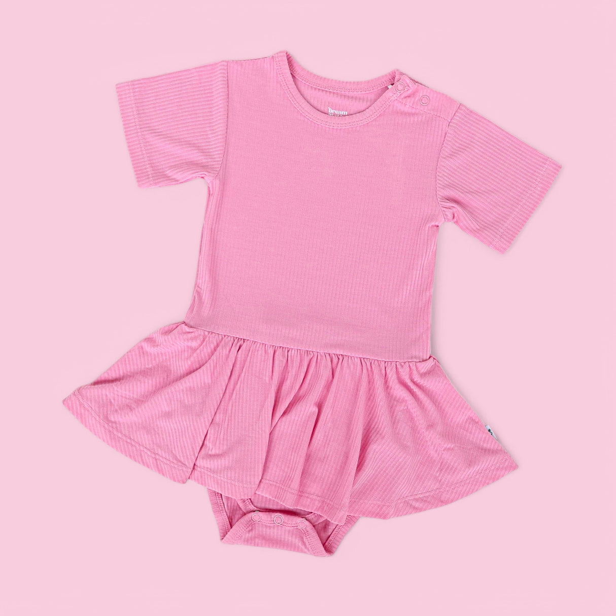 BELLA PINK RIB DREAM BODYSUIT DRESS from DREAM BIG LITTLE CO