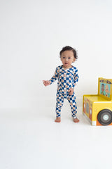 Dream Big Little Co x CoComelon JJ STARRY NIGHT CHECKERS DREAM ROMPER from DREAM BIG LITTLE CO