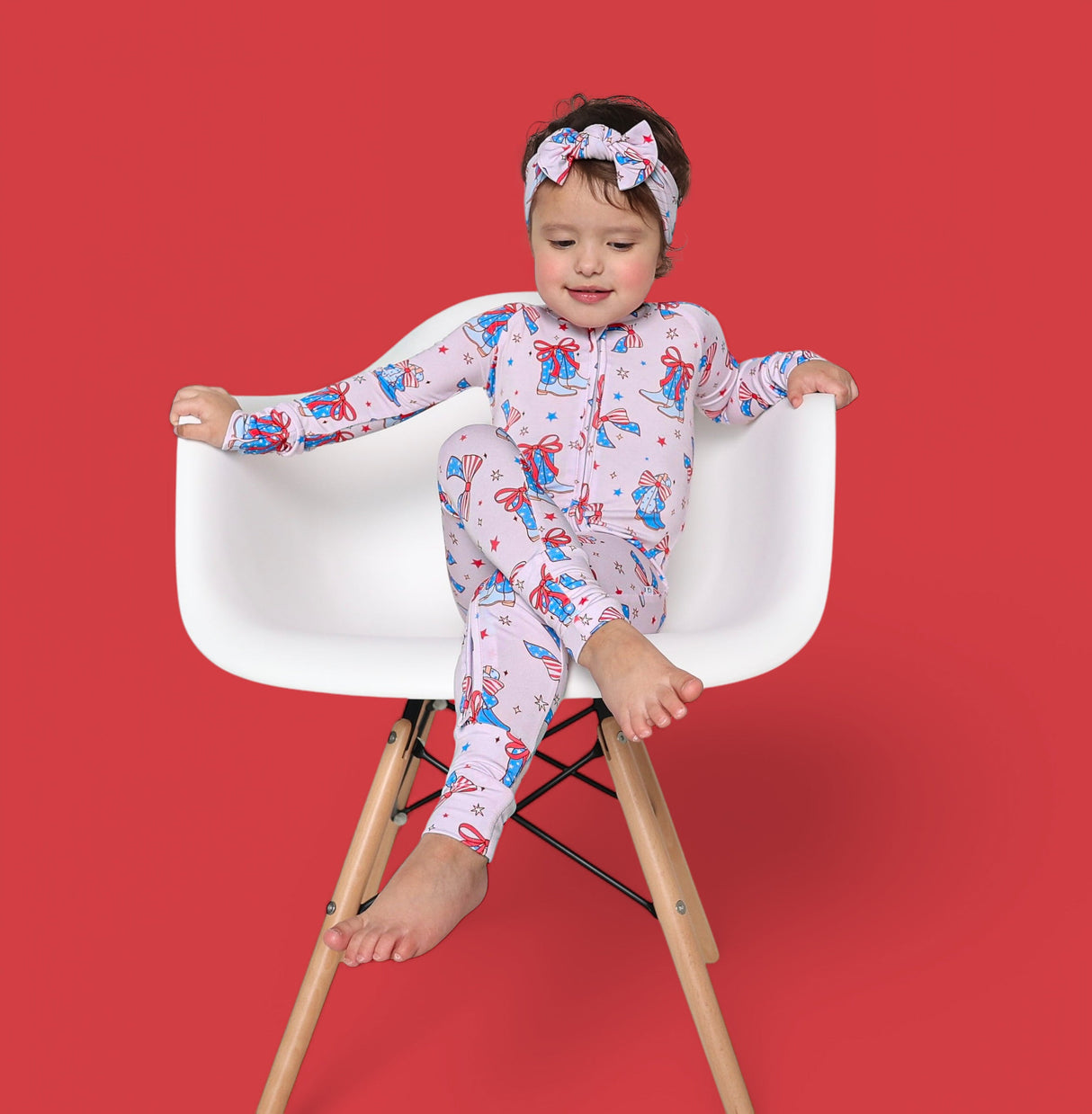 USA BOOTS N' BOWS DREAM ROMPER from DREAM BIG LITTLE CO
