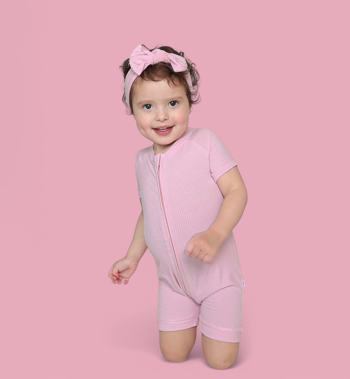 PINK ROSE RIB SHORTIE from DREAM BIG LITTLE CO