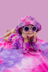 CANDY CLOUDS DREAM 2-PIECE RASH GUARD RUFFLE SWIM SUIT from DREAM BIG LITTLE CO