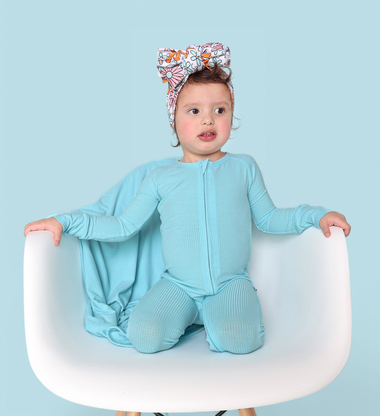 CAPRI BLUE RIB DREAM ROMPER from DREAM BIG LITTLE CO