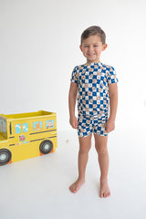 Dream Big Little Co x CoComelon JJ STARRY NIGHT CHECKERS DREAM SHORT SET from DREAM BIG LITTLE CO