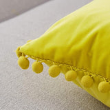 Velvet Pom Pom Cushion Covers from Moderny