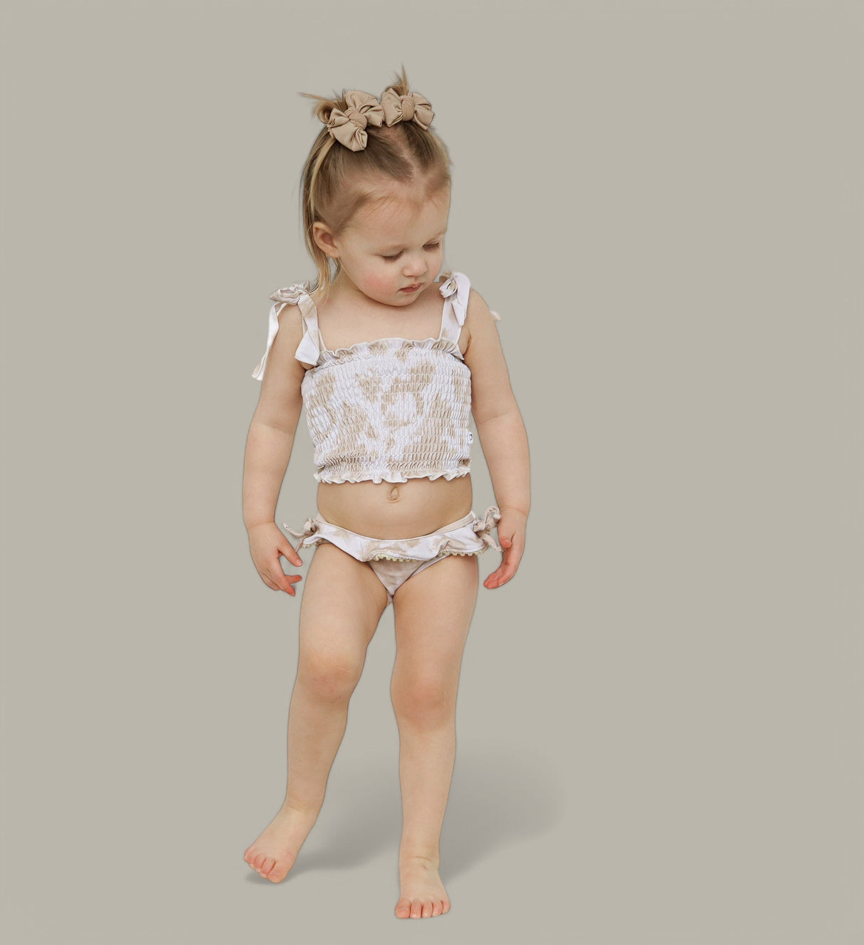 SANDY SHORES DREAM SMOCKED TWO PIECE SWIM SUIT from DREAM BIG LITTLE CO