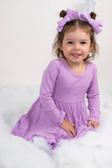 AMETHYST RIB DREAM RUFFLE DRESS from DREAM BIG LITTLE CO