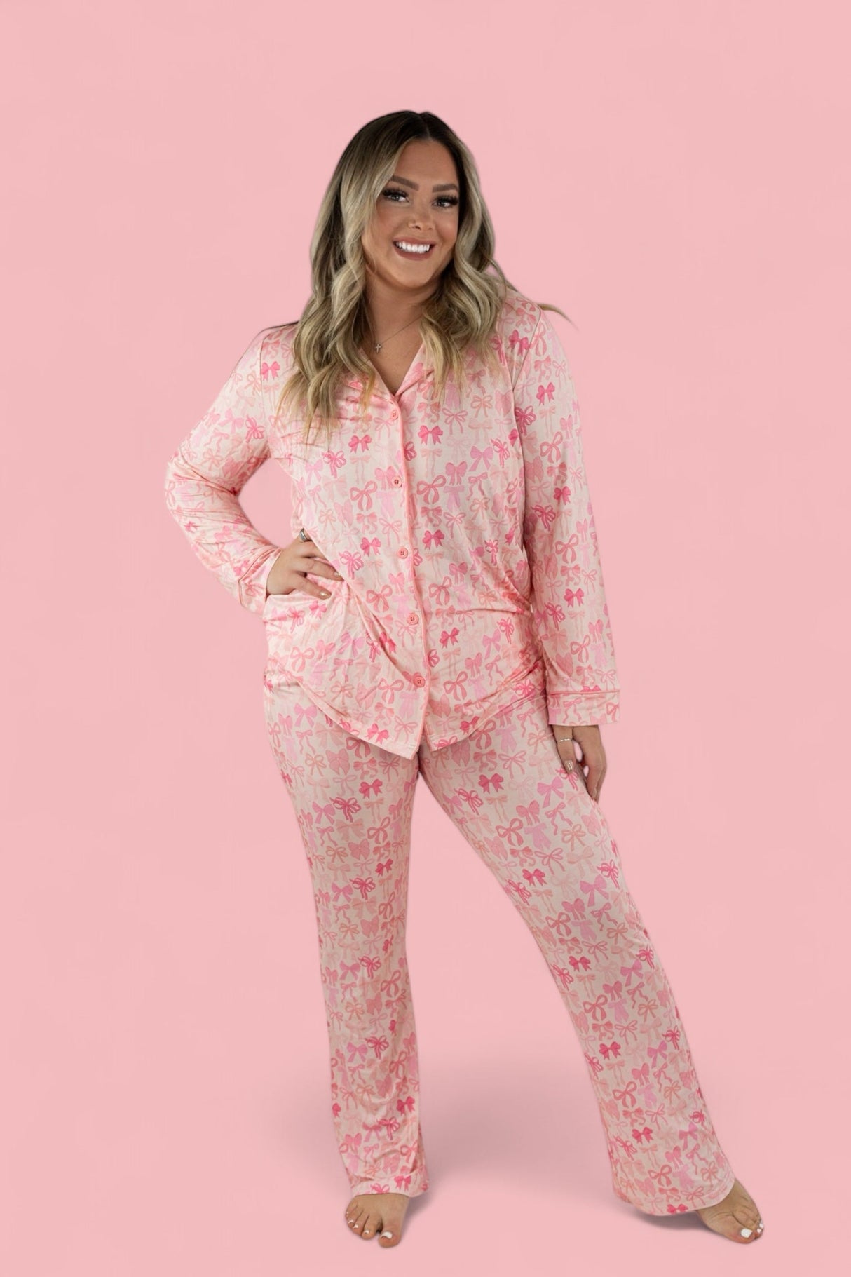 BLISSFUL BOWS WOMEN’S RELAXED FLARE DREAM SET from DREAM BIG LITTLE CO
