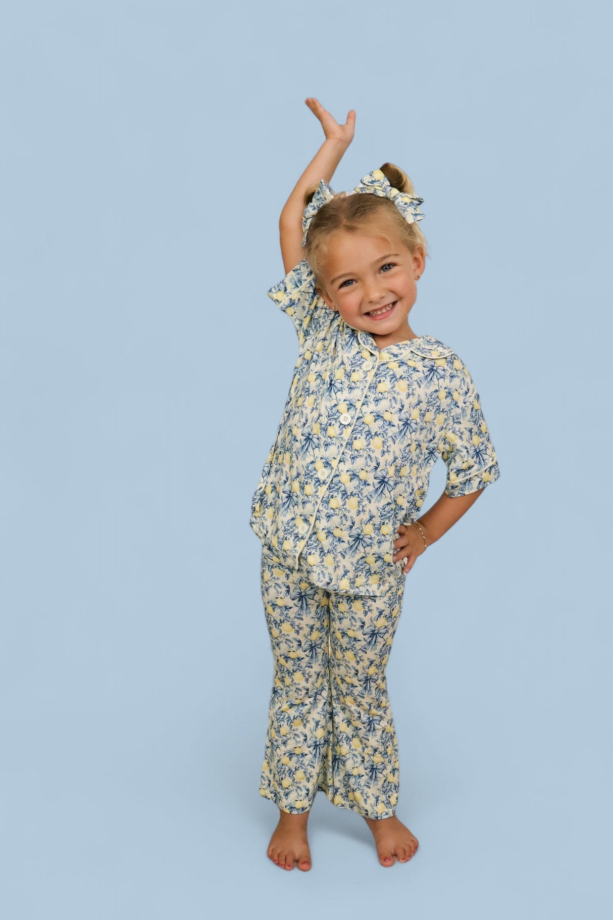 VINTAGE CITRUS TOILE DREAM GIRL'S FLARE SET from DREAM BIG LITTLE CO