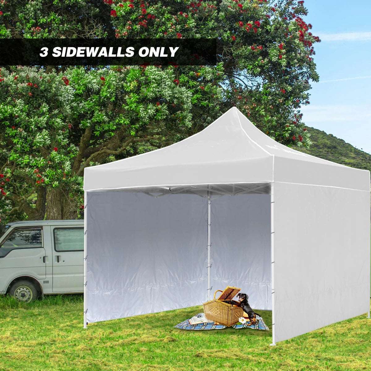 Instant Canopy 10x6.2ft Sidewall for 10x10ft Pop Up Canopy From Redcamp
