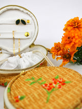 Coral Basket Jewelry Pouch from Ash & Rose