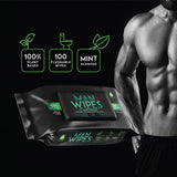 12 Pack of Flushable Man Wipes (1200 Mint Scented Wipes) from Pursonic
