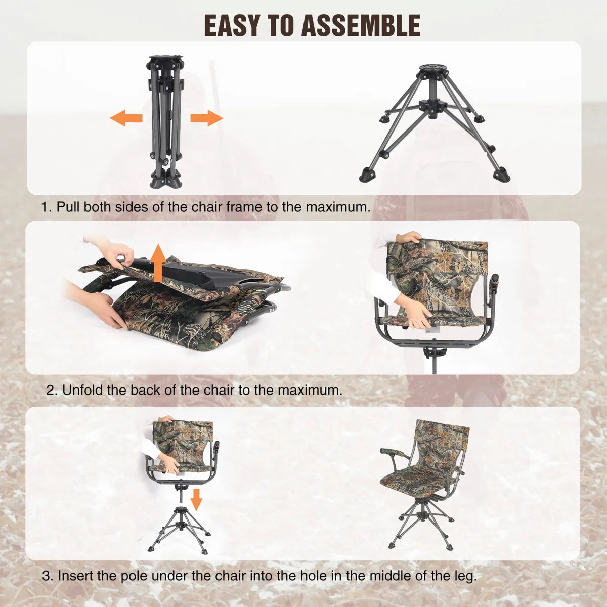 REDCAMP 360 Degree Swivel Hunting Chair for Blinds From Redcamp
