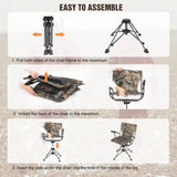 REDCAMP 360 Degree Swivel Hunting Chair for Blinds From Redcamp