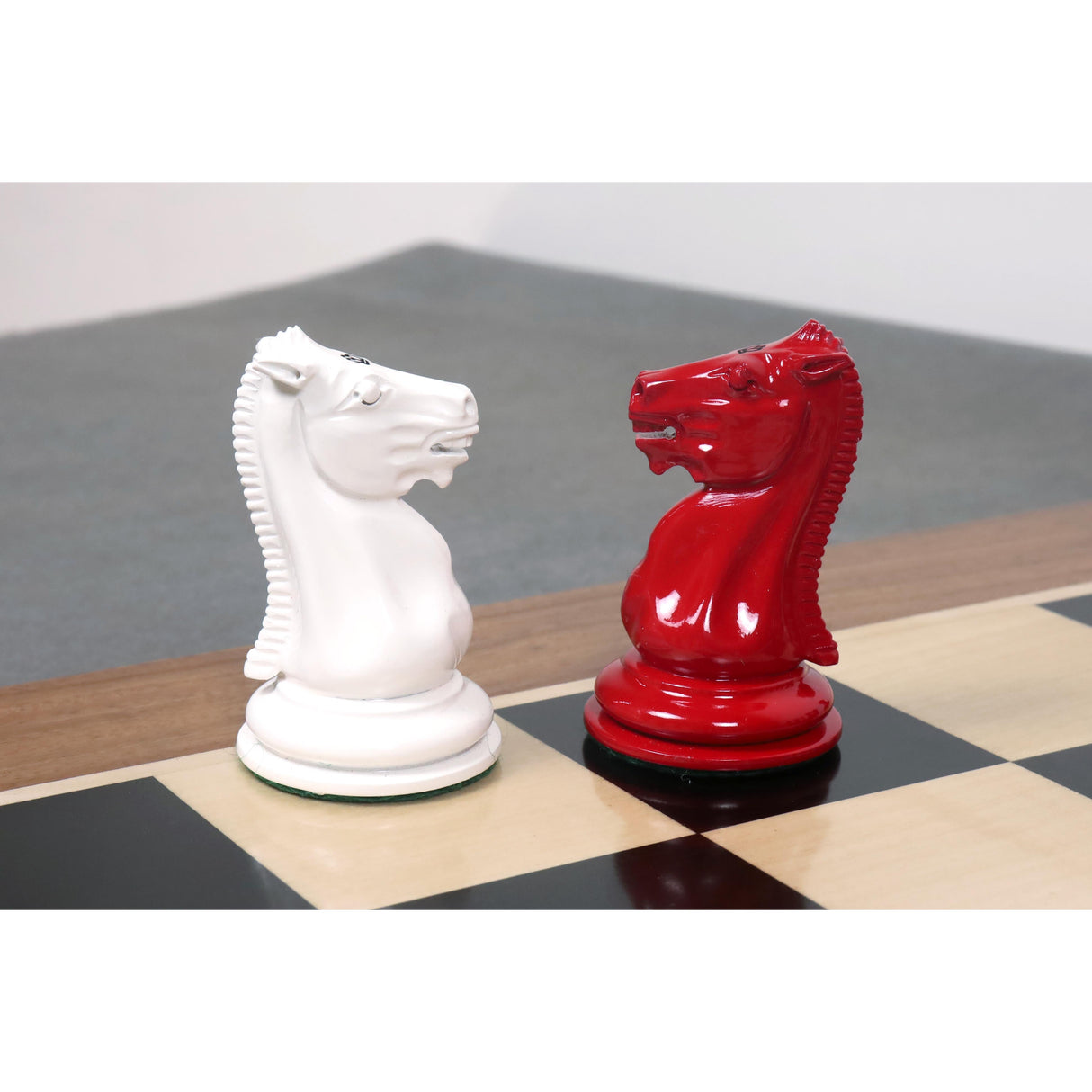 Leuchars Cook Staunton Chess Set- Chess Pieces Only-Ivory& Crimson Lacquer-4.5" From Royal Chess Mall