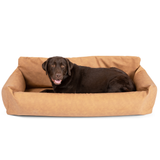 PupProtector™ Faux Leather Memory Foam Dog Car Bed - Camel From Paw.com