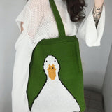 CUTE KNIT ANIMAL TOTE BAG from Ashlen