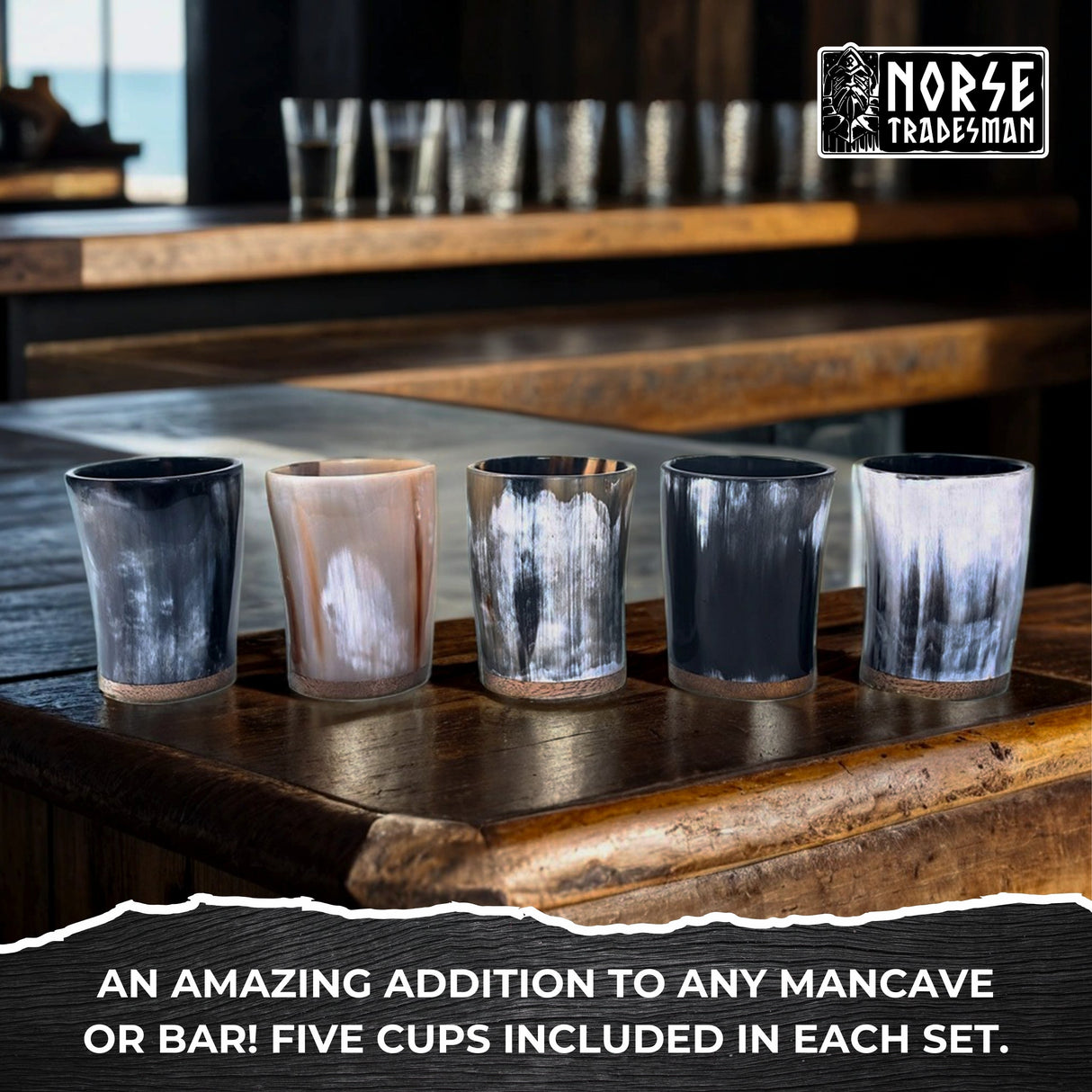 Horn Shot Cups (5-Pack) from Norse Tradesman