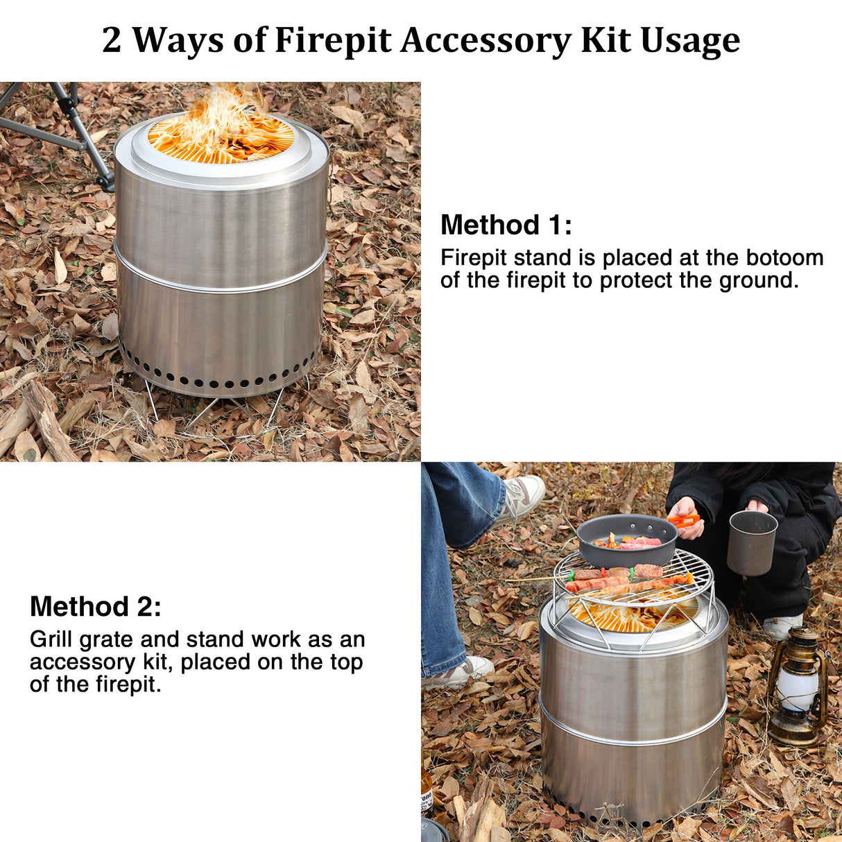 REDCAMP Fire Pit Accessory Kit for Stove From Redcamp